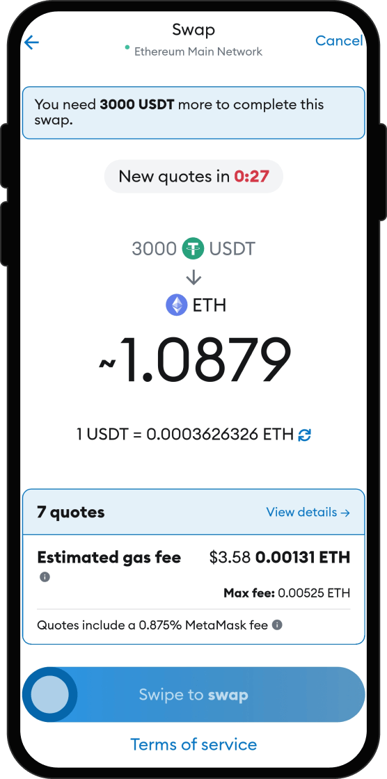Swap Your USDT for ParallelAI